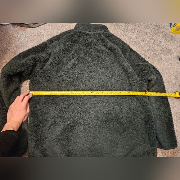 Uniqlo Fluffy Yarn Fleece Full-zip Jacket Men's Xlarge UGC w/o flaws Dark Green - Picture 2 of 11